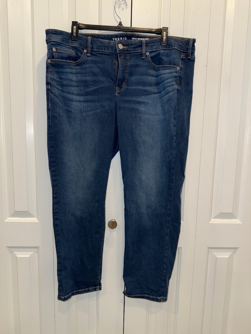 torrid Dark Blue Straight Leg Stretch Jeans